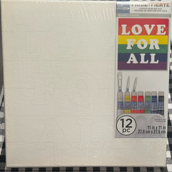 11”X11” 12 Pc. Canvas Painting Kit Pride by Artist's Loft - LOVE FOR ALL - Picture 1 of 5
